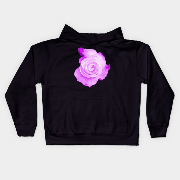 Purple Rose Kids Hoodie by RaphaelWolf